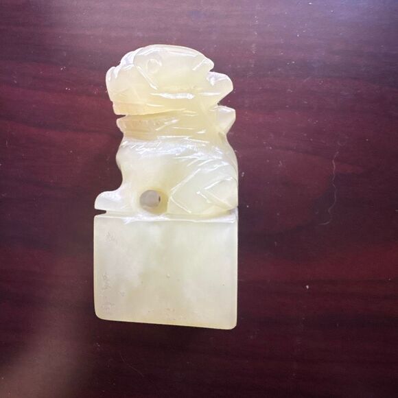 Jade Foo Dog, Sculpture, Chinese, Light Green, Unique - Picture 3 of 8